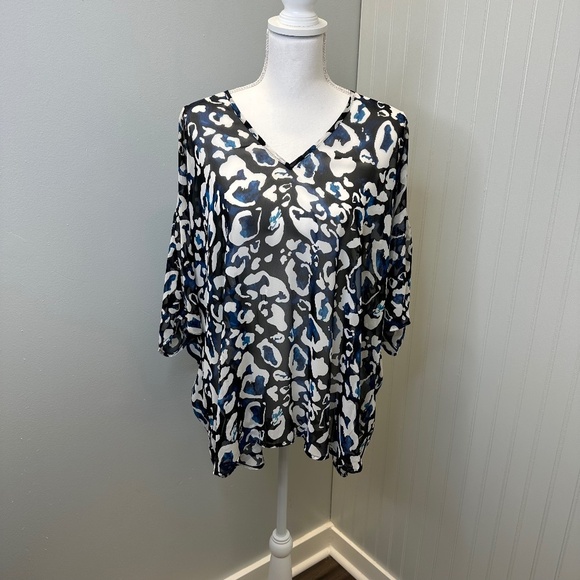 Show me your MUMU Cheetah print tunic loose fit top size XSmall - Picture 1 of 9